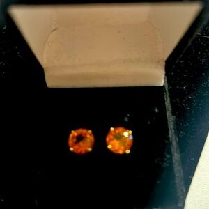14k Citrine Studs